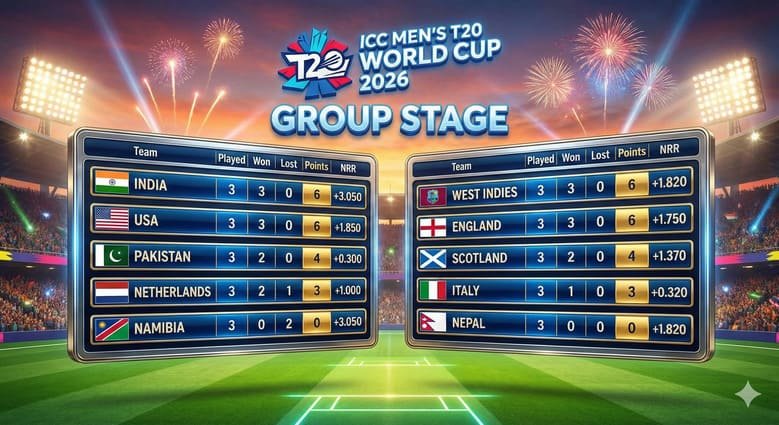 T20 World Cup Standings Super 8