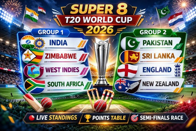 Super 8 T20 World Cup Points Table